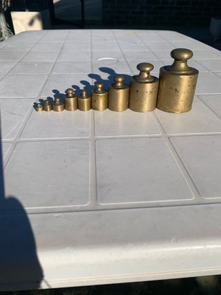 Set Pesi Ottone Antichi Rari da Collezione