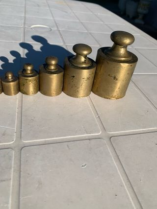 Set Pesi Ottone Antichi Rari da Collezione
