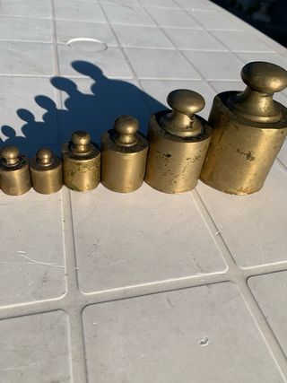 Set Pesi Ottone Antichi Rari da Collezione