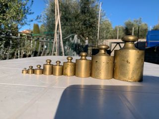Set Pesi Ottone Antichi Rari da Collezione