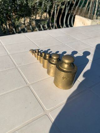 Set Pesi Ottone Antichi Rari da Collezione