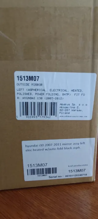 Retrovisor Hyundai i30 Izquierdo