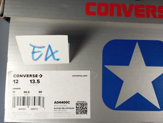 Converse Weapon Hi Talla 46.5 (12) Negro/Blanco