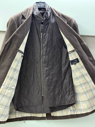 Chaqueta SELECTED marrón con chaleco