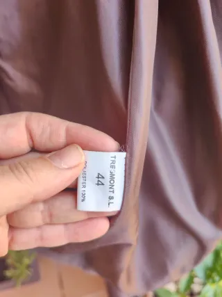 Abrigo de paño mujer marrón