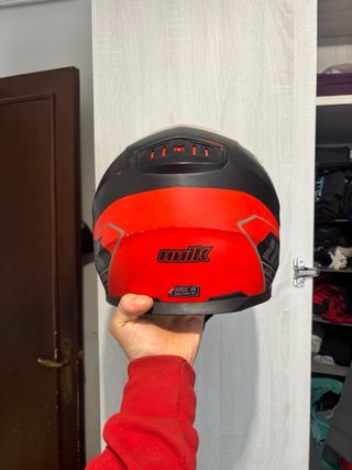 Casco Integral Unik Rojo y Negro