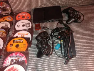 Consola PlayStation 2 Slim Negra + Juegos