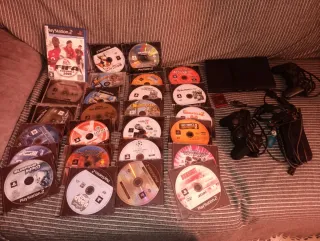 Consola PlayStation 2 Slim Negra + Juegos