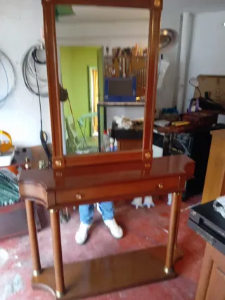 Consola de entrada madera y metal