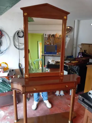 Consola de entrada madera y metal