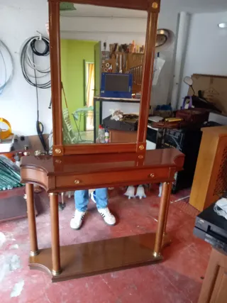 Consola de entrada madera y metal