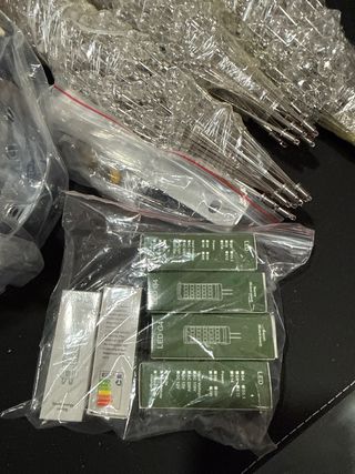 Araña 8 luces cristal y cromo