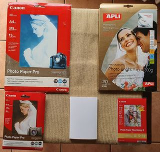 CARTUCHOS DE TINTA Y PAPEL FOTOGRÁFICO CANON