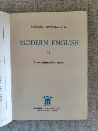 Modern English I y II, libros antiguos ingles
