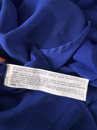 Vestido largo gasa azul para eventos