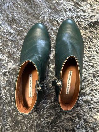Botines verdes de tacón