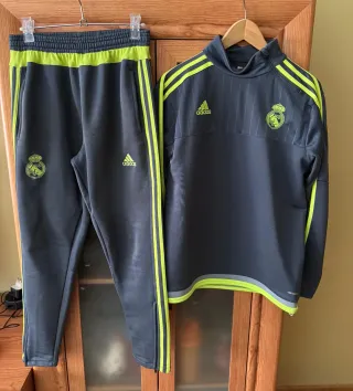 Chándal Real Madrid Adidas Gris/Verde