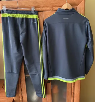 Chándal Real Madrid Adidas Gris/Verde