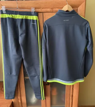 Chándal Real Madrid Adidas Gris/Verde