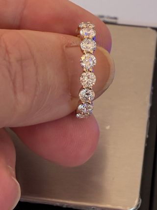 Anillo Eternidad 14k 2.93Ct Diamantes HRD Antwerp