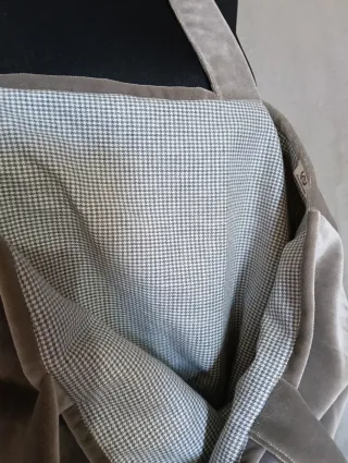 Borsa Tote Grigia in Velluto