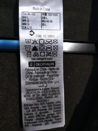 Chaqueta forro polar verde T:L