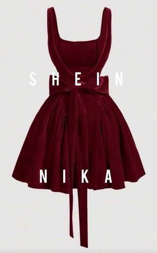 Abito vintage velluto donna rosso