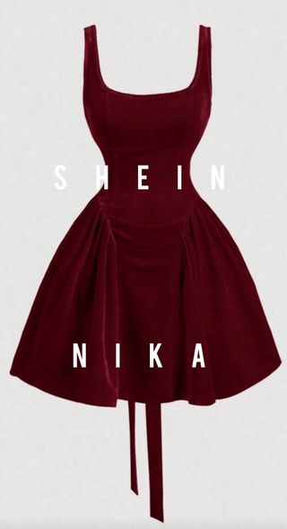 Abito vintage velluto donna rosso