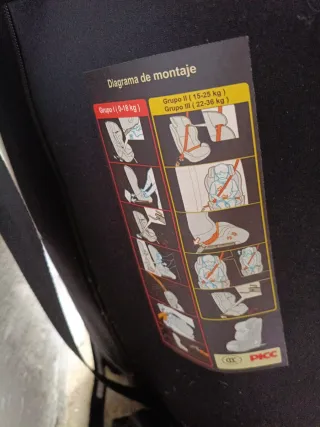 Silla de coche negra