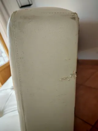 Sofá Cama Piel Sintética Blanco