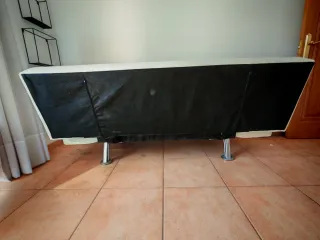 Sofá Cama Piel Sintética Blanco