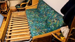 Sofa cama de mimbre