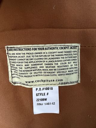 Cazadora Cockpit USA R.A.F Piel Marrón/Beige