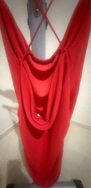Vestido rojo tirantes cruzados