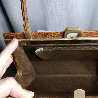 Bolso piel tortuga y monedero vintage