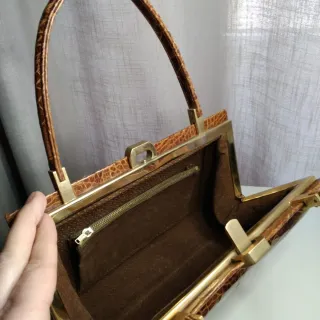 Bolso piel tortuga y monedero vintage