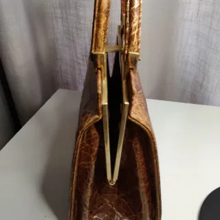 Bolso piel tortuga y monedero vintage