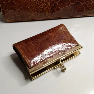 Bolso piel tortuga y monedero vintage