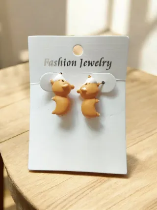 Pendientes Perritos Marrones y Blancos un