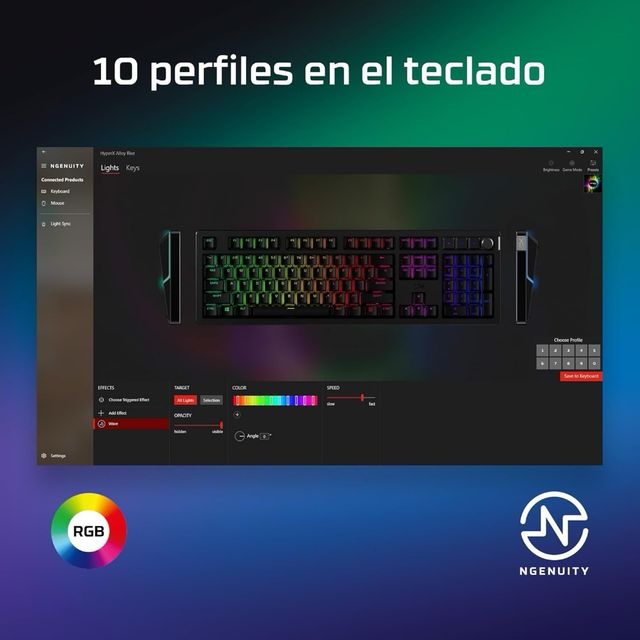 HyperX Alloy Rise Teclado Mecánico RGB Español