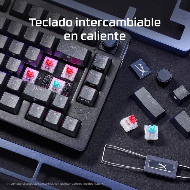 Teclado HyperX Alloy Rise 100% Interruttori Red Hot