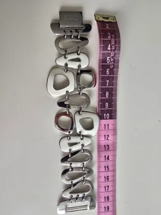 Pulsera Lotus Acero y Nácar Mujer.