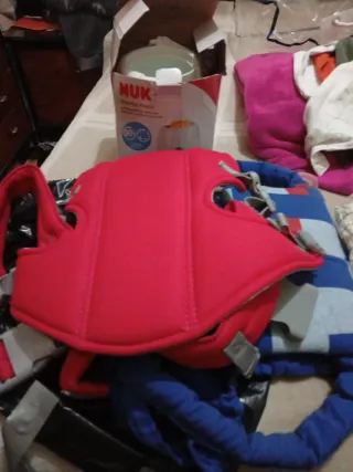 Lote ropa calienta biberones y mochilas