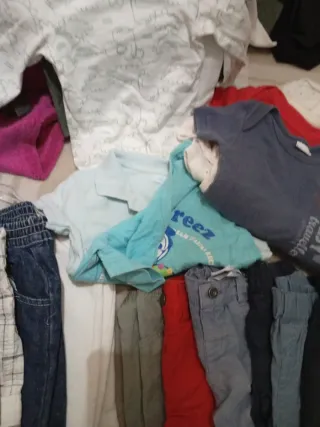 Lote ropa calienta biberones y mochilas