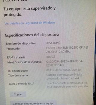PC Sobremesa Negro con dos pantallas Dell