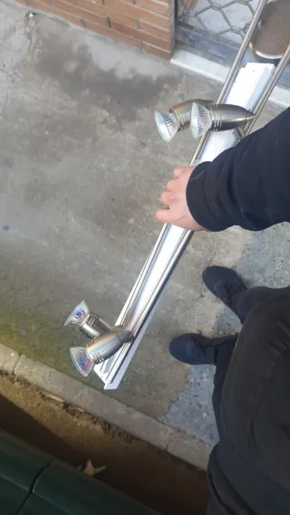 Lámpara de techo plateada