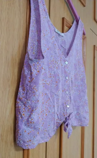 Camisa sin tirantes lavanda