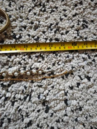 Conjunto de joias vintage com rubi e pérolas