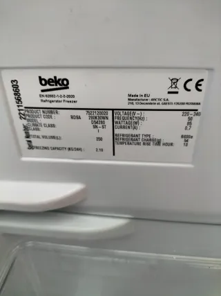 Frigorífico Beko blanco