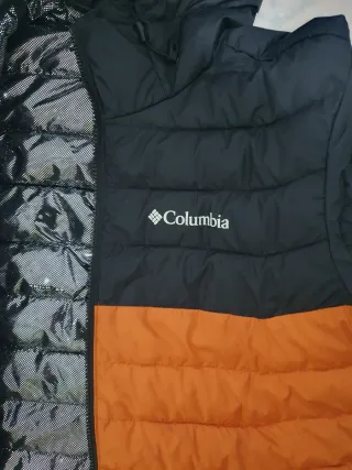 Chaqueta Columbia Talla S Negra y Naranja como L